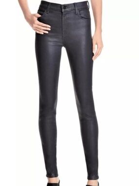 J Brand Black Coated Super Skinny Jeans